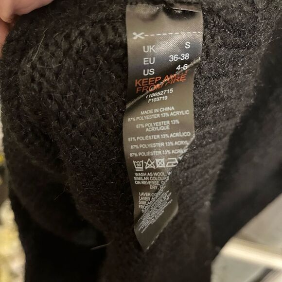 Topshop Black Fuzzy Soft Button down Cardigan - Picture 9 of 11